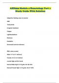 AHN554 Module 4 Hematology Part 1 Study Guide With Solution