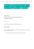 Foundations of Psychiatric Mental Health Nursing A Clinical Approach, 5th Edition by Elizabeth M. Varcarolis – Test Bank(ALL QUESTIONS CONTAINS ANSWERS