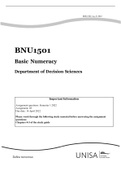 BNU1501/ Ass 3/ 2022 BNU1501 Basic Numeracy Department of Decision Sciences