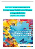 TEST BANK For Varcarolis' Foundations of Psychiatric Mental Health Nursing, 9th Edition by Margaret Jordan Halter, All Chapters 1 to 36 complete Verified editon ISBN: 9780323697071