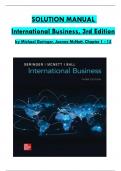 SOLUTION MANUAL For International Business 3rd Edition by Michael Geringer, Jeanne McNett  All 1-15 Chapters Covered ,Latest Edition