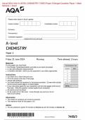 Actual 2024 AQA A-LEVEL CHEMISTRY 7405/3 Paper 3 Merged Question Paper + Mark Scheme + Insert