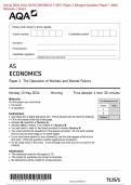 Actual 2024 AQA AS ECONOMICS 7135/1 Paper 1 The Operation of Markets and Market Failure Merged Question Paper + Mark Scheme + Insert