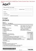 Actual 2024 AQA A-level PHYSICS 7408/3BA Paper 3 Section B Astrophysics Merged Question Paper + Mark Scheme + Insert