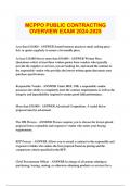 MCPPO PUBLIC CONTRACTING OVERVIEW EXAM 2024-2025