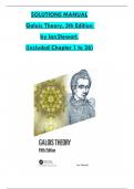 SOLUTION MANUAL For Galois Theory 5th Edition by Ian Stewart, Verified Chapters All 1-26 Chapters Covered ,Latest Edition ISBN:9781003213949