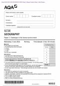 Actual 2024 AQA GCSE GEOGRAPHY 8035/2 Paper 2 Challenges in the human environment Merged Question Paper + Mark Scheme