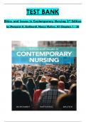 Test Bank for Ethics and Issues in Contemporary Nursing 3rd Edition by Burkhardt & Walton; All 20 Chapters Covered ,Latest Edition ISBN: 9780176696573,