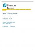 Pearson Edexcel GCSE In Music (1MU0/03) Component 3: Appraising Mark Scheme (Results)  Summer 2024