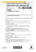 Pearson Edexcel Level1/Level 2 GCSE (9–1) Music Component 2: Composing