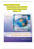 Solutions To Exercises and Cases Financial Statement Analysis and Security Valuation 5th Edition Stephen Penman, All 20 Chapters Covered, Verified Latest Edition, ISBN: 9780078025310