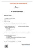 Exam (elaborations) Test Bank for Sociology A Global Perspective 8th Edition by Ferrante Chapter 1 The Sociological Imagination Multiple-Choice Questions 1. Sociology is the scientific study of a. human activity in society. b. mental processes. c. people.