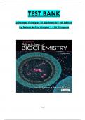 TEST BANK - Lehninger Principles of Biochemistry 8th Edition By Nelson & Cox, All 1-28 Chapters Covered ,Latest Edition  ISBN: 9781319228002, 