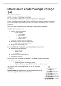 Samenvatting  Moleculaire Epidemiologie (TLSC-MOLMIC5V-18)