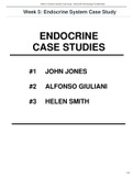 Endocrine System Case Study- Advanced Pharmacology Fundamentals A-Graded Endocrine Case Studies- John Jones, Alfonso Giuliani, Helen Smith