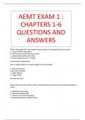 AEMT EXAM 1 : CHAPTERS 1-6 QUESTIONS AND ANSWERS