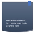 Mark Klimek Blue book (ALL) NCLEX Study Guide UPDATED 2022