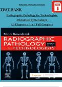 Test Bank Radiographic Pathology for Technologists 8th Edition Kowalczyk Questions & Answers with rationales (Chapter 1-12)