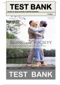 Test Bank for Aging and society, A Canadian Perspectives 7th Edition by Herbert C. Northcott Mark Novak & Lori Campbell, ISBN: 9780176562267|COMPLETE TESTBANK| Guide A+