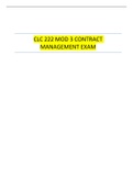 CLC 222 Mod 3 Contract Management Exam