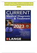 TEST BANK For Current Medical Diagnosis And Treatment 2024|25, 63rd Edition By Maxine Papadakis, Stephen Mcphee, Verified Chapters 1 - 42, Complete Newest version | guaranteed pass