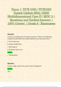 Exam 1: NUR 2392 / NUR2392 (Latest Update 2024 / 2025) Multidimensional Care II / MDC 2 | Questions and Verified Answers | 100% Correct | Grade A - Rasmussen