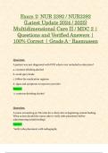 Exam 2: NUR 2392 / NUR2392 (Latest Update 2024 / 2025) Multidimensional Care II / MDC 2 | Questions and Verified Answers | 100% Correct | Grade A - Rasmussen