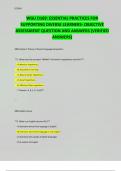 WGU D169: ESSENTIAL PRACTICES FOR SUPPORTING DIVERSE LEARNERS- OBJECTIVE ASSESSMENT QUESTION AND ANSWERS (VERIFIED ANSWERS)