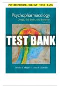 Test Bank For Psychopharmacology Drugs the Brain and Behavior 4th Edition By Meyer Nursing