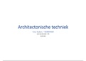 Verdieping Architectonische techniek (cijfer 8,0)