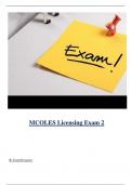 MCOLES Licensing Exam 2 ( Latest 2024 / 2025 ) Actual Questions and Answers 100% Correct