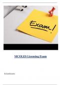 MCOLES Licensing Exam ( Latest 2024 / 2025 ) Actual Questions and Answers 100% Correct