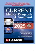 Test Bank for Current Medical Diagnosis and Treatment 2025 64th Edition by Papadakis, Rabow, McQuaid, and Gandhi