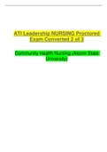 ATI Leadership Proctored Exam 2019 - GUAREENTEED Level 3 on your Exam! 10 out of 10 would DEFINETLY recommend. No filler. No failed expectations. PASS WITHOUT REMEDIATION!