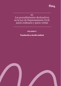 Los procedimientos declarativos en la Ley de Enjuiciamiento Civil: juicio ordinario y juicio verbal.