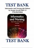 Test Bank - Informatics and Nursing 6th Edition by Jeanne Sewell