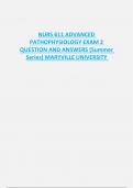 NURS 611 ADVANCED  PATHOPHYSIOLOGY EXAM 2  QUESTION AND ANSWERS MARYVILLE UNIVERSITY