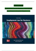 Test Bank For Employment Law for Business, 10th Edition, Dawn Bennett-Alexander Chapter 1-16 A+