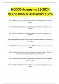 NCCCO Acronyms 11-2024 QUESTIONS & ANSWERS 100%