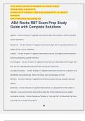 ABA Rocks RBT Exam Prep Study Guide with Complete Solutions