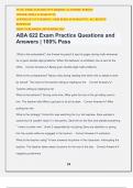 ABA 622 Exam Practice Questions and Answers | 100% Pass