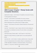 ABA Cooper Chapter 1 Study Guide with Complete Solutions