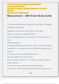 Measurement – ABA Exam Study Guide