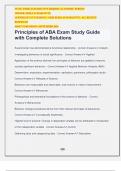 Principles of ABA Exam Study Guide with Complete Solutions