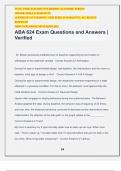 ABA 624 Exam Questions and Answers | Verified