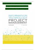 TEST BANK For Information Technology Project Management 9th Edition by Kathy Schwalbe, Verified Chapters 1 - 13, Complete Newest Version