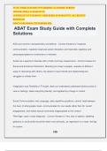 ABAT Exam Study Guide with Complete Solutions