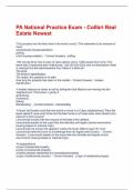 PA National Practice Exam - Colibri Real Estate Newest 