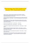 Pharmacology Hesi 2024 Questions And Answers 100% Guaranteed Success.