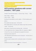 ACS practice questions with correct answers | 100% pass